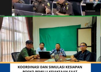 KOORDINASI DAN SIMULASI KESIAPAN POSKO PEMILU KEJAKSAAN SAAT PERHITUNGAN SUARA PEMILU TAHUN 2024