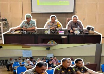 RAPAT KOORDINASI KEDUA SATGAS SABER PUNGLI UPP KABUPATEN BANGKALAN
