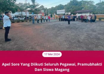 APEL SORE YANG DIIKUTI SELURUH PEGAWAI, PRAMUBHAKTI DAN SISWA MAGANG