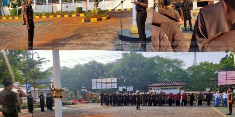 APEL PAGI RUTIN YANG DIIKUTI SELURUH PEGAWAI, PRAMUBHAKTI DAN SISWA MAGANG