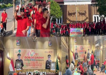 JALAN SEHAT DAN DONOR DARAHDALAM RANGKA RANGKAIAN MEMPERINGATI HARI BHAKTI ADHYAKSA KE-64 DAN HARI ULANG TAHUN IKATAN ADHYAKSA DHARMAKARINI KE-24 TAHUN 2024