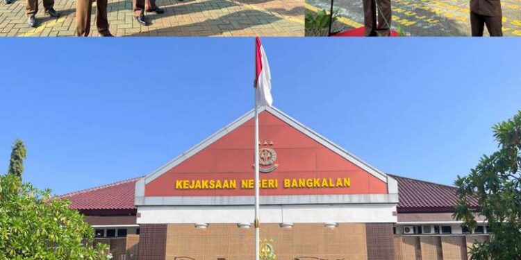 UPACARA PERINGATAN HARI BHAKTI ADHYAKSA KE-64 TAHUN 2024 DI KEJAKSAAN NEGERI BANGKALAN