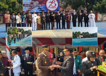 UPACARA MEMPERINGATI HARI ULANG TAHUN BHAYANGKARA KE – 78 TAHUN 2024 DENGAN TEMA “POLRI PRESISI MENUJU INDONESIA EMAS TRANFORMASI EKONOMI YANG INKLUSIF DAN BERKELANJUTAN”