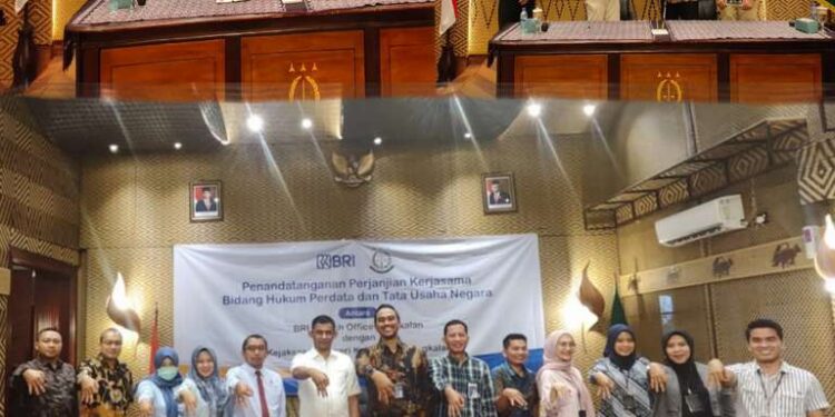 PENANDATANGANAN PERJANJIAN KERJASAMA BIDANG HUKUM PERDATA DAN TATA USAHA NEGARA ANTARA BRI BRANCH OFFICE BANGKALAN DENGAN KEJAKSAAN NEGERI BANGKALAN