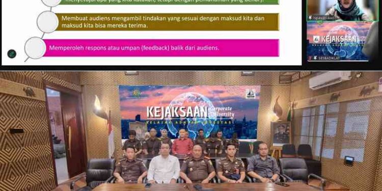 BIMBINGAN TEKNIS DAN MANAJEMEN  (PEMBELAJARAN DI LUAR KAMPUS) KEJAKSAAN CORPORATE UNIVERSITY TAHUN 2024 DENGAN TEMA PUBLIC SPEAKING DAN STRATEGI KOMUNIKASI