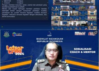 SOSIALISASI COACH DAN MENTOR PADA PELATIHAN DASAR CALON PEGAWAI NEGERI SIPIL GOL.III DAN GOL.II KEJAKSAAN RI TA 2024
