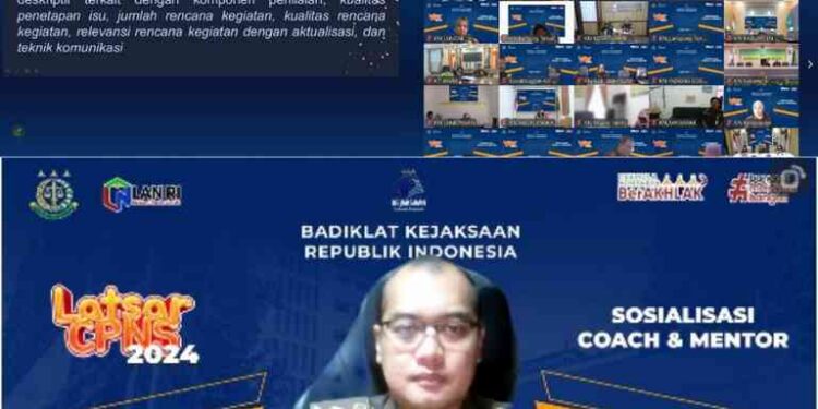 SOSIALISASI COACH DAN MENTOR PADA PELATIHAN DASAR CALON PEGAWAI NEGERI SIPIL GOL.III DAN GOL.II KEJAKSAAN RI TA 2024