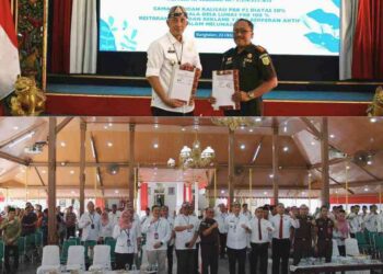 PENANDATANGANAN NOTA KESEPAHAMAN ANTARA PEMERINTAH KABUPATEN BANGKALAN Cq. BAPENDA  DENGAN KEJAKSAAN NEGERI BANGKALAN TENTANG PENANGANAN BIDANG HUKUM PERDATA DAN TATA USAHA NEGARA SERTA PEMBERIAN PIAGAM PENGHARGAAN