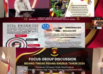 FOCUS GROUP DISCUSSION (FGD)BIDANG TINDAK PIDANA KHUSUS TAHUN 2024 DENGAN TEMA PERLAKUAN TERHADAP OBJEK SITA EKSEKUSI BERKAITAN DENGAN HAK-HAK PIHAK KETIGA YANG BERITIKAD BAIK