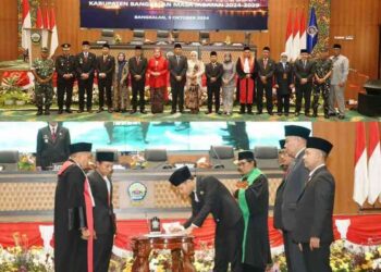 RAPAT PARIPURNA PENGUCAPAN SUMPAH/JANJI PIMPINAN DPRD KAB. BANGKALAN MASA JABATAN 2024 – 2029