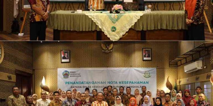 PENANDATANGANAN NOTA KESEPAHAMAN ANTARA DINAS KESEHATAN KABUPATEN BANGKALAN DENGAN KEJAKSAAN NEGERI BANGKALAN TENTANG PENANGANAN MASALAH HUKUM BIDANG PERDATA DAN TATA USAHA NEGARA