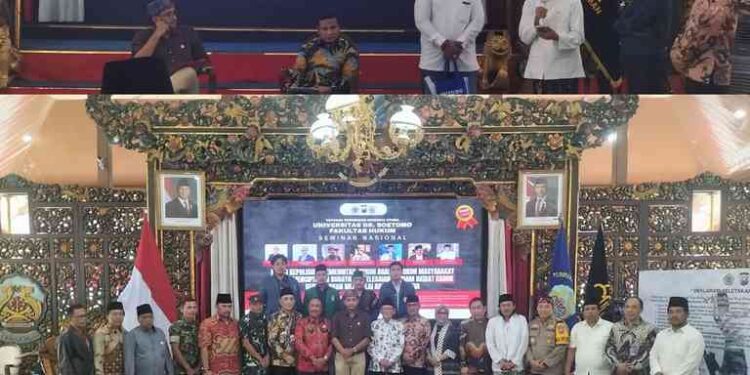 SEMINAR NASIONAL DENGAN TEMA PERAN KEPOLISIAN, PEMERINTAH, TOKOH AGAMA DAN TOKOH MASYARAKAT DALAM MENCIPTAKAN BUDAYA PENYELESAIAN DENDAM AKIBAT CAROK BERDASARKAN NILAI-NILAI ADAB DI MADURA