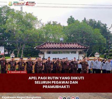 APEL PAGI RUTIN KEJAKSAAN NEGERI BANGKALAN