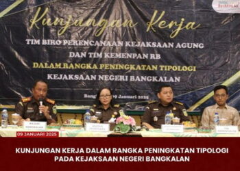 KUNJUNGAN KERJA DALAM RANGKA PENINGKATAN TIPOLOGI PADA KEJAKSAAN NEGERI BANGKALAN