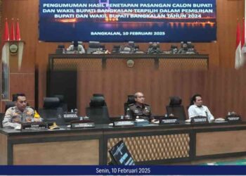 RAPAT PARIPURNA PENGUMUMAN HASIL PENETAPAN PASANGAN CALON BUPATI DAN WAKIL BUPATI BANGKALAN TERPILIH DALAM PEMILIHAN BUPATI DAN WAKIL BUPATI BANGKALAN TAHUN 2024