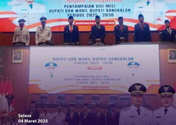SERAH TERIMA JABATAN SERTA RAPAT PARIPURNA PENYAMPAIAN VISI DAN MISI BUPATI DAN WAKIL BUPATI BANGKALAN PERIODE 2025 – 2030