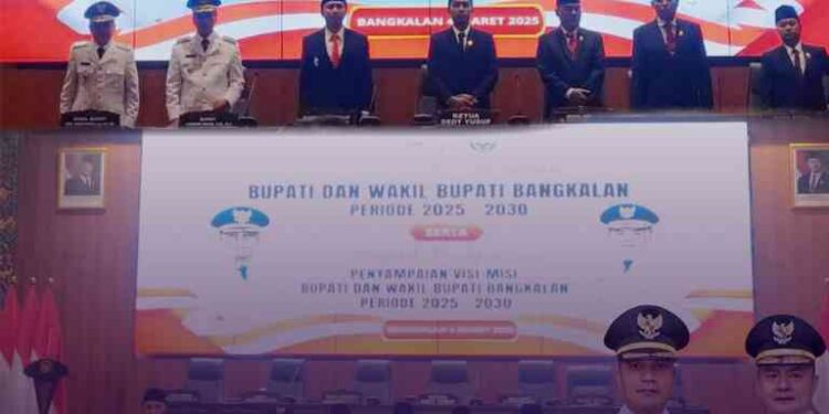 SERAH TERIMA JABATAN SERTA RAPAT PARIPURNA PENYAMPAIAN VISI DAN MISI BUPATI DAN WAKIL BUPATI BANGKALAN PERIODE 2025 – 2030