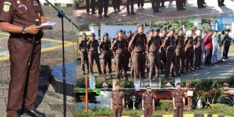 UPACARA PERINGATAN HARI ULANG TAHUN PERSATUAN JAKSA INDONESIA (HUT PERSAJA) KE-74 TAHUN 2025 DI KEJAKSAAN NEGERI BANGKALAN