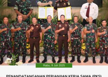 PENANDATANGANAN PERJANJIAN KERJA SAMA (PKS) ANTARA KODAM V/BRAWIJAYA DAN KEJAKSAAN TINGGI JAWA TIMUR
