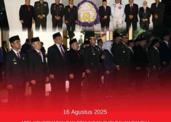 APEL KEHORMATAN DAN RENUNGAN SUCI DALAM RANGKA MENPERINGATI HUT KE-80 PROKLAMASI KEMERDEKAAN REPUBLIK INDONESIA TAHUN 2025 DI KABUPATEN BANGKALAN