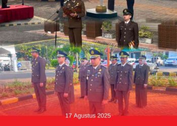 UPACARA PERINGATAN HARI ULANG TAHUN (HUT) KEMERDEKAAN REPUBLIK INDONESIA KE-80 TAHUN 2025 DI KEJAKSAAN NEGERI BANGKALAN