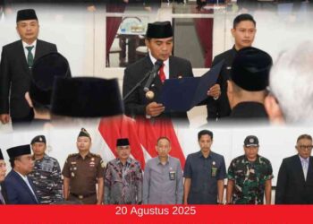 PELANTIKAN DAN PENGAMBILAN SUMPAH JABATAN BAGI PEJABAT PIMPINAN TINGGI PRATAMA DI KABUPATEN BANGKALAN