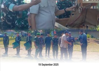 KUNJUNGAN KERJA MENTERI PERTAHANAN REPUBLIK INDONESIA JENDERAL TNI (HOR) PURN Dr. SJAFRIE SJAMSOEDDIN, M.B.A. DI YONIF TP 837/KSATRIA TRUNOJOYO