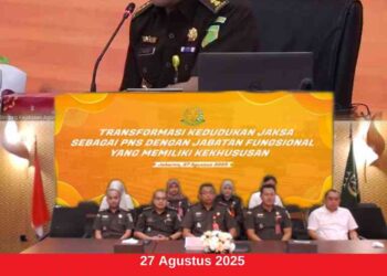 ZOOM MEETING TRANSFORMASI KEDUDUKAN JAKSA SEBAGAI PNS DENGAN JABATAN FUNGSIONAL YANG MEMILIKI KEKHUSUSAN