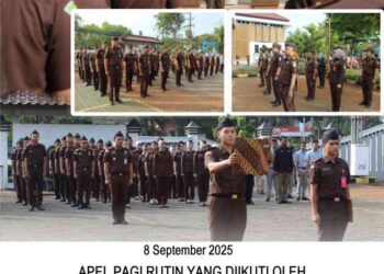APEL PAGI RUTIN YANG DIIKUTI OLEH SELURUH PEGAWAI DAN PRAMUBHAKTI
