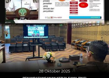 PENANDATANGANAN KERJA SAMA (PKS) ANTARA DIREKTORAT JENDERAL PENEGAKAN HUKUM KEHUTANAN KEMENTERIAN KEHUTANAN DENGAN JAKSA AGUNG MUDA BIDANG TINDAK PIDANA UMUM