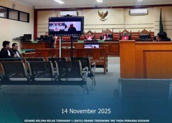 SIDANG KELIMA BELAS TERHADAP 1 (SATU) ORANG TERDAKWA ‘MS’ PADA PERKARA DUGAAN TIPIKOR PENGADAAN TANAH UNTUK KEPENTINGAN UMUM PEMBANGUNAN KAWASAN KAKI JEMBATAN SURAMADU SISI MADURA (REST AREA/PARKIR UMUM) DI DESA SUKOLILO BARAT, KECAMATAN LABANG, KABUPATEN BANGKALAN OLEH BADAN PENGEMBANGAN WILAYAH SURAMADU (BPWS) TAHUN 2015 s/d 2017 DENGAN AGENDA PEMBACAAN REPLIK