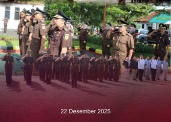 UPACARA PERINGATAN HARI BELA NEGARA KE 77 TAHUN 2025 DI KEJAKSAAN NEGERI BANGKALAN