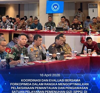 KOORDINASI DAN EVALUASI BERSAMA FORKOPIMDA DALAM RANGKA MENGOPTIMALKAN PELAKSANAAN PEMANTAUAN DAN PENGAWASAN SATUAN PELAYANAN PEMENUHAN GIZI (SPPG) DI PROVINSI JAWA TIMUR