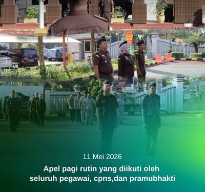 APEL PAGI RUTIN KEJAKSAAN NEGERI BANGKALAN HARI SENIN, TANGGAL 11 MEI 2026