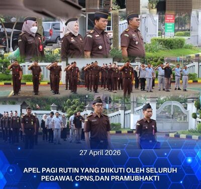 APEL PAGI RUTIN KEJAKSAAN NEGERI BANGKALAN HARI SENIN, TANGGAL 27 APRIL 2026
