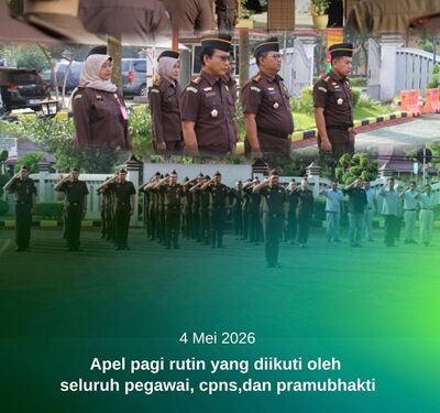 APEL PAGI RUTIN KEJAKSAAN NEGERI BANGKALAN HARI SENIN, TANGGAL 4 MEI 2026