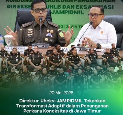 KUNJUNGAN KERJA DIREKTUR EKSEKUSI, UPAYA HUKUM LUAR BIASA, DAN EKSAMINASI PADA JAKSA AGUNG MUDA BIDANG PIDANA MILITER (JAMPIDMIL) KEJAKSAAN REPUBLIK INDONESIA