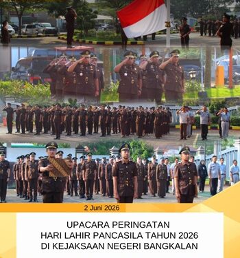 UPACARA PERINGATAN HARI LAHIR PANCASILA TAHUN 2026 DI KEJAKSAAN NEGERI BANGKALAN