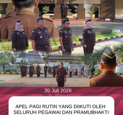 APEL PAGI RUTIN KEJAKSAAN NEGERI BANGKALAN HARI SENIN, TANGGAL 20 JULI 2026