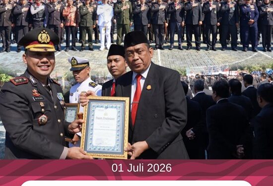 UPACARA PERINGATAN HARI BHAYANGKARA KE-80 DI POLRES BANGKALAN