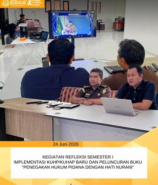 ZOOM MEETING REFLEKSI SEMESTER I IMPLEMENTASI KUHP/KUHAP BARU DAN PELUNCURAN BUKU “PENEGAKAN HUKUM PIDANA DENGAN HATI NURANI”