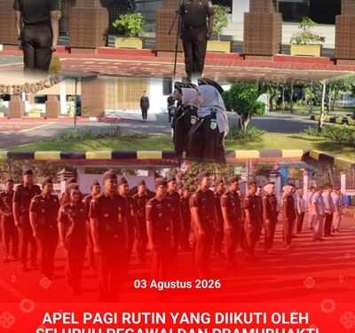 APEL PAGI RUTIN KEJAKSAAN NEGERI BANGKALAN SENIN, TANGGAL 03 AGUSTUS 2026