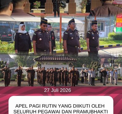 APEL PAGI RUTIN KEJAKSAAN NEGERI BANGKALAN SENIN, TANGGAL 27 JULI 2026