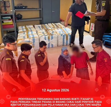 PENYERAHAN TERSANGKA DAN BARANG BUKTI (TAHAP II) PADA PERKARA TINDAK PIDANA DI BIDANG CUKAI